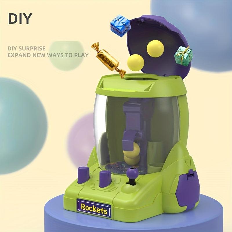 Kids Mini Space Rocket Ball Grabber Bean Clip Game Family Puzzle Toy