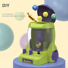 Kids Mini Space Rocket Ball Grabber Bean Clip Game Family Puzzle Toy