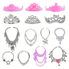 40pcs Girls' Doll Clothes Shoes Replacement Toy Accessories Princess Dress Skirt