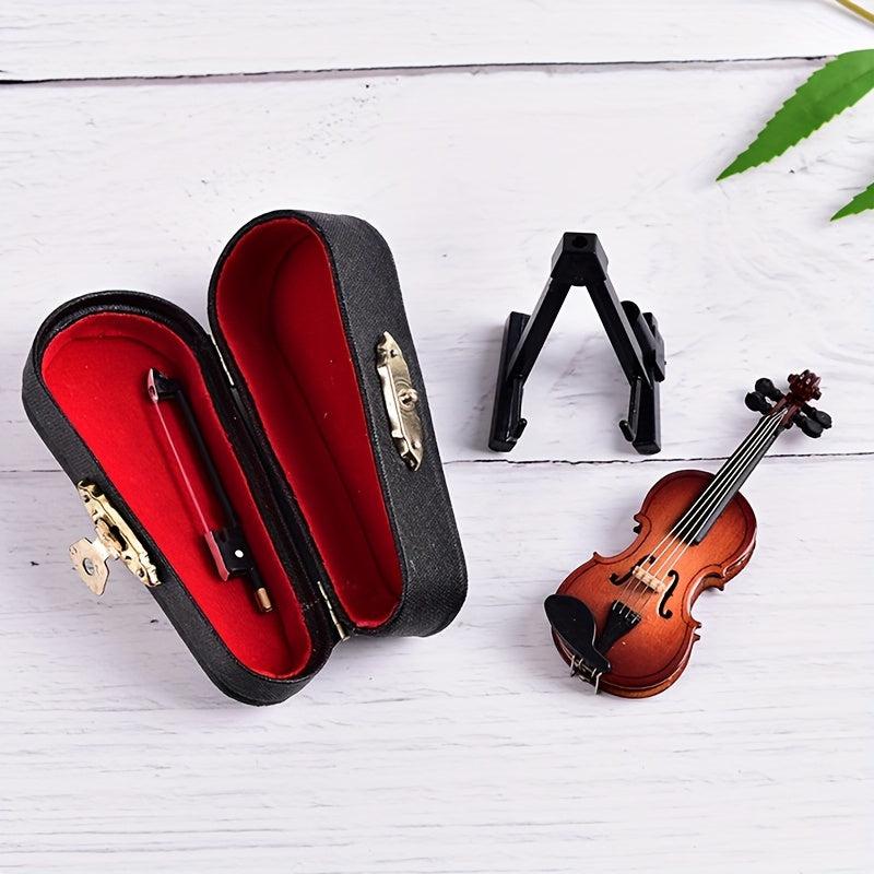 Mini Violin Toy for Dollhouse Decoration