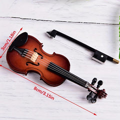 Mini Violin Toy for Dollhouse Decoration