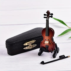 Mini Violin Toy for Dollhouse Decoration