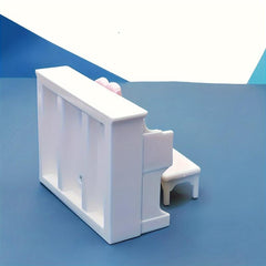 Mini Piano Doll House Accessories - Mini Mock Piano with Stools & Sheet Music