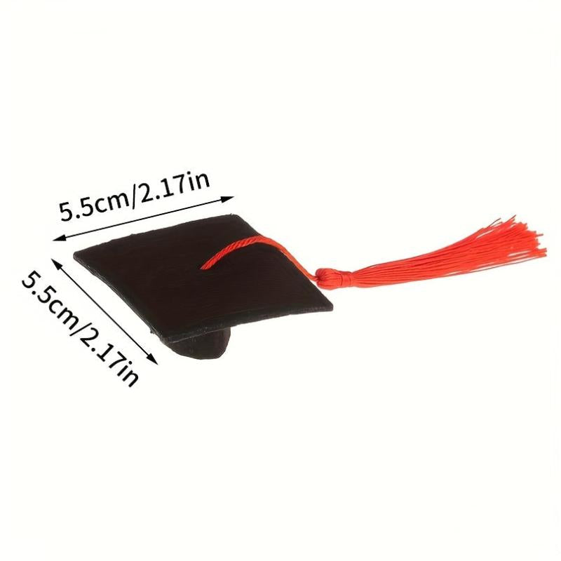 Graduation Cap Mini Hat Costume With Tassel Dollhouse Decoration