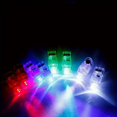 LED Finger Light Luminous Ring Night Music Party Cheers Flashing Toys