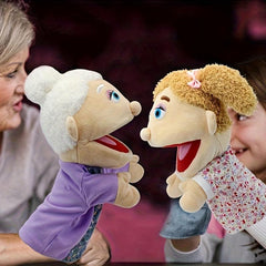 Ethnic Family Hand Puppets Plush Soft Toy