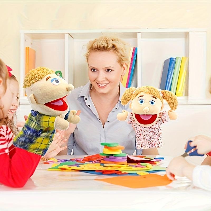 Ethnic Family Hand Puppets Plush Soft Toy