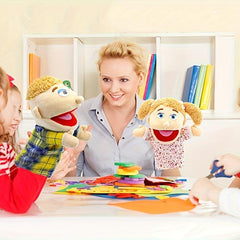 Ethnic Family Hand Puppets Plush Soft Toy