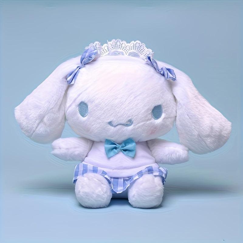 Plaid Big Ears Dog Plush Toy Pink