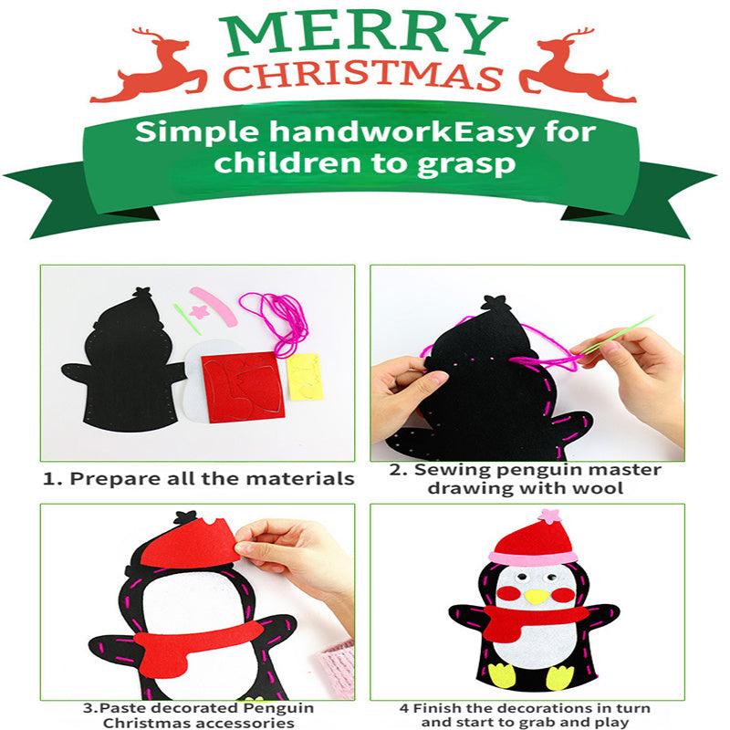 2pcs Christmas Nonwoven Hand Puppet DIY Pack