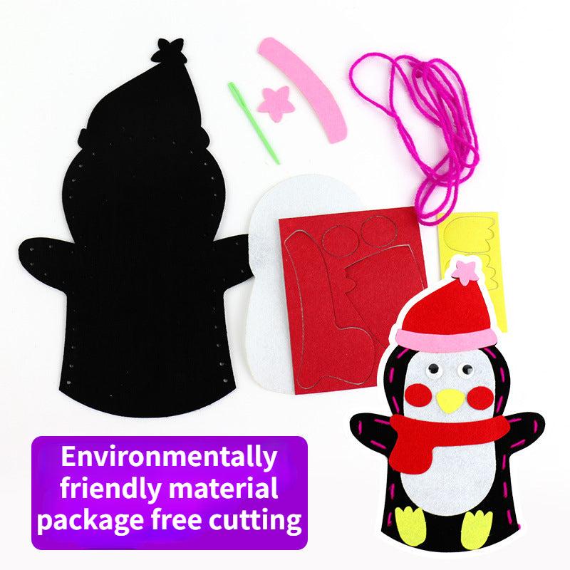 2pcs Christmas Nonwoven Hand Puppet DIY Pack