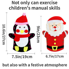 2pcs Christmas Nonwoven Hand Puppet DIY Pack