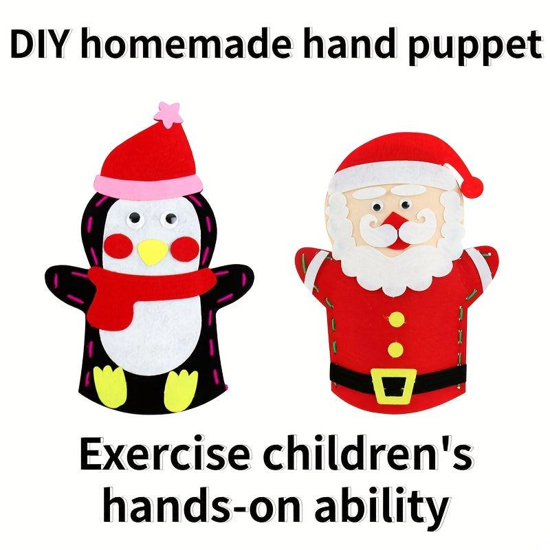 2pcs Christmas Nonwoven Hand Puppet DIY Pack