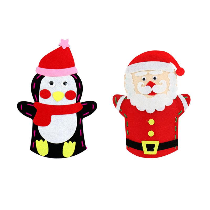 2pcs Christmas Nonwoven Hand Puppet DIY Pack