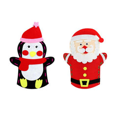 2pcs Christmas Nonwoven Hand Puppet DIY Pack