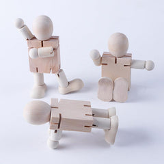 Wooden Man Joint Puppet Educational Toy