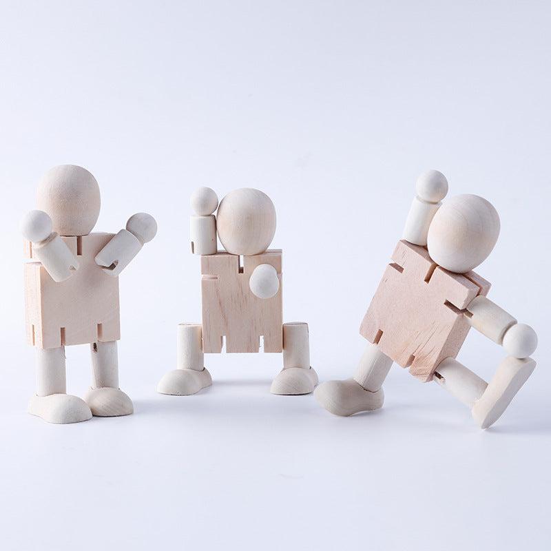 Wooden Man Joint Puppet Educational Toy