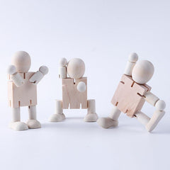 Wooden Man Joint Puppet Educational Toy