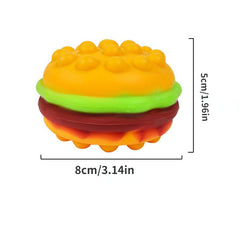 Pop Burger Stress Ball 3D Squishy Hamburger Fidget Toy