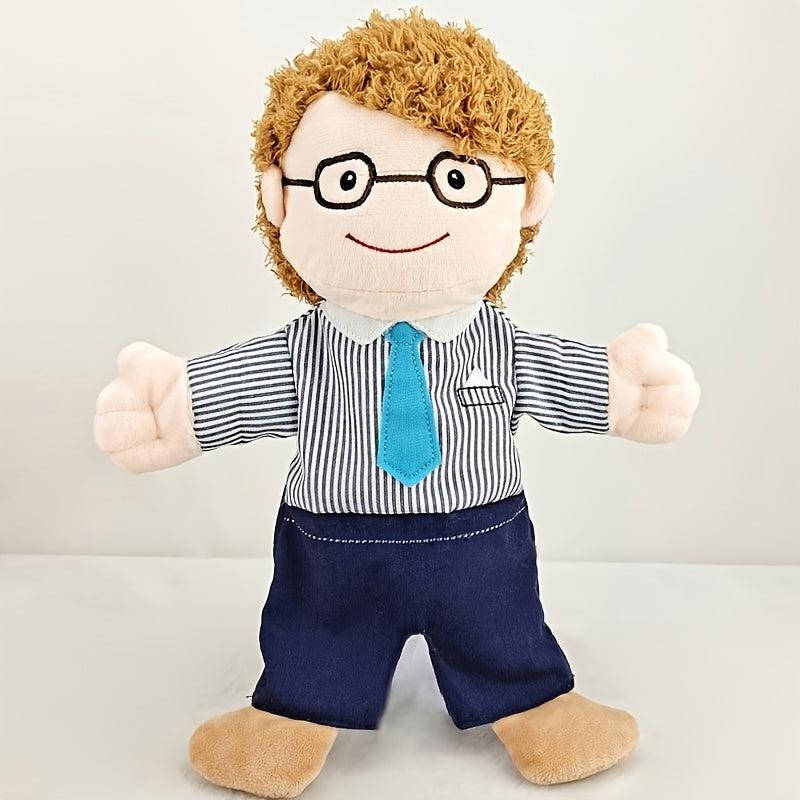 Cartoon Family Hand Puppet Toy Interactive Plush Doll Male