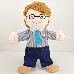 Cartoon Family Hand Puppet Toy Interactive Plush Doll Male