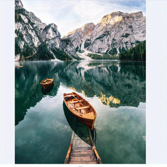 DIY Adult Painting: Small Boat On The Lake, 40x50cm