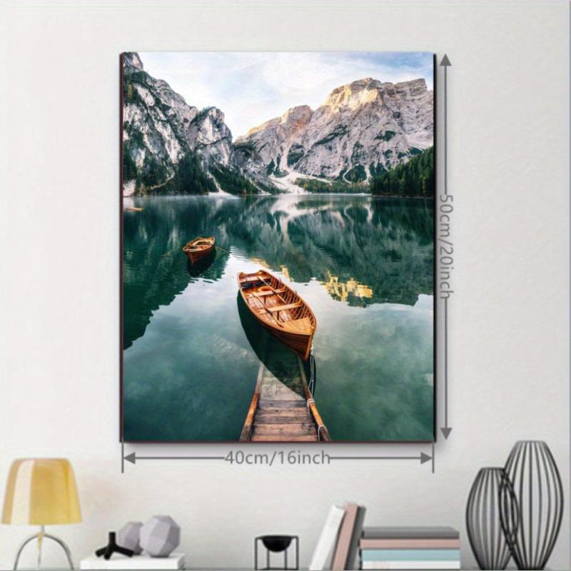 DIY Adult Painting: Small Boat On The Lake, 40x50cm