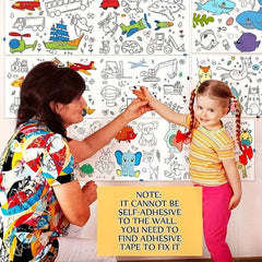 9pcs Colorful Paper Painting Tablecloth 30 0 89 99 Cm DIY Doodle Scroll Sticker