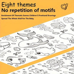 9pcs Colorful Paper Painting Tablecloth 30 0 89 99 Cm DIY Doodle Scroll Sticker