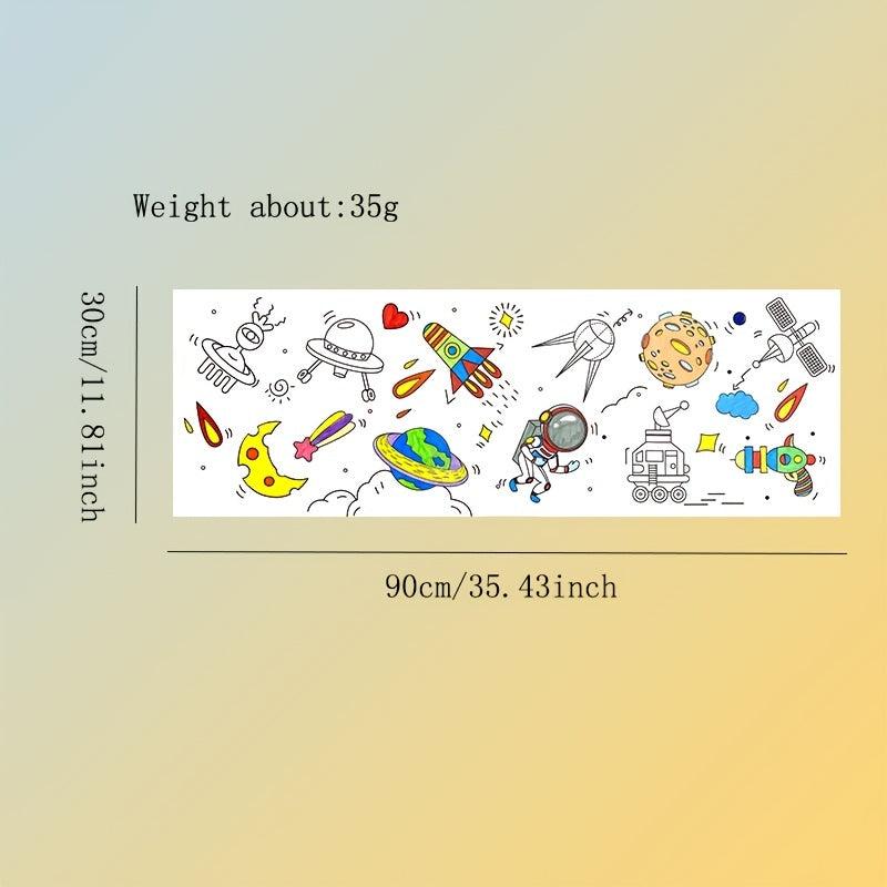 9pcs Colorful Paper Painting Tablecloth 30 0 89 99 Cm DIY Doodle Scroll Sticker