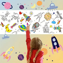 9pcs Colorful Paper Painting Tablecloth 30 0 89 99 Cm DIY Doodle Scroll Sticker