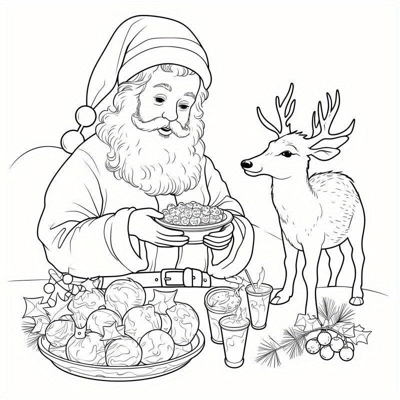 22pcs Christmas Theme Coloring Book - Halloween Thanksgiving Year