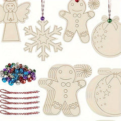 Wooden Snowflake Painting Template Handcraft Set