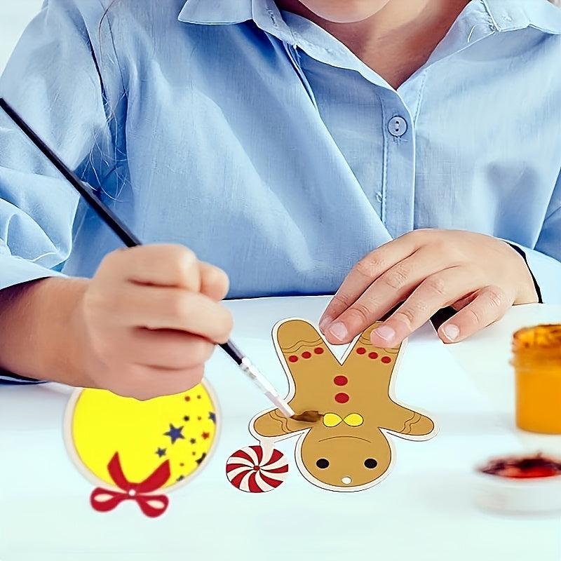 Wooden Snowflake Painting Template Handcraft Set
