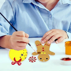 Wooden Snowflake Painting Template Handcraft Set