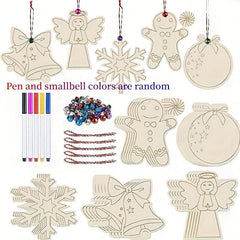 Wooden Snowflake Painting Template Handcraft Set