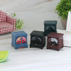 Mini Dollhouse Fireplace Scene Decoration Gift