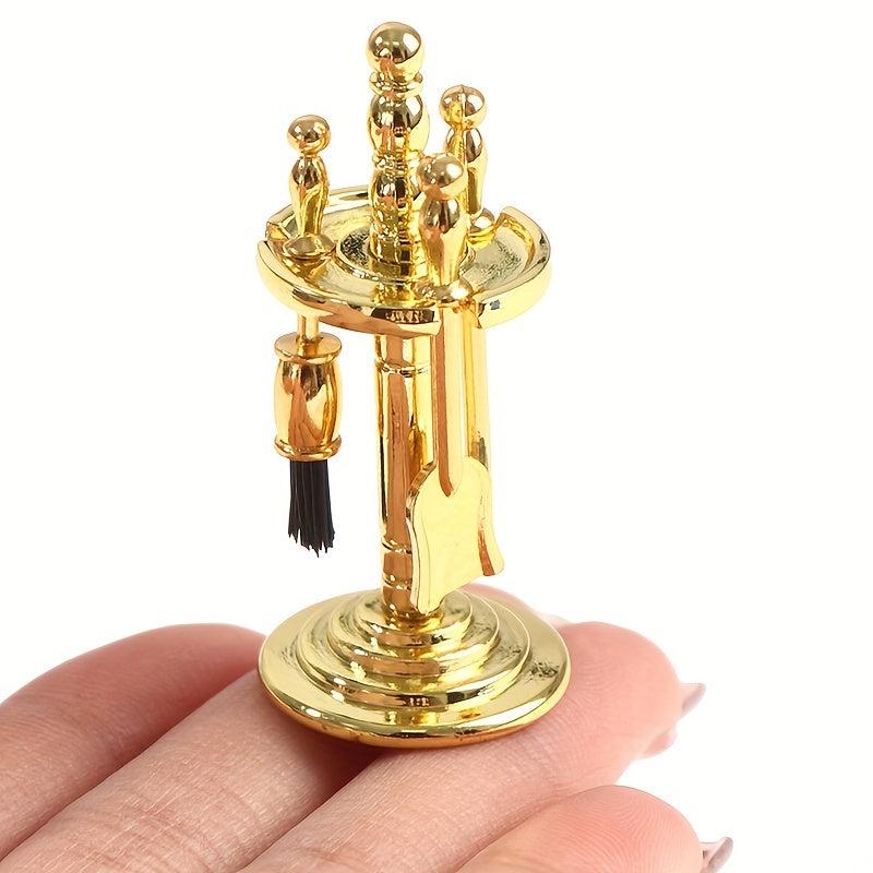 4pcs Alloy Cleaning Tools Display Holder 1:12 Dollhouse Decoration