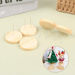 Wooden Doll Base Display Stand Knitted Doll Base Gift