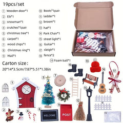 Elf Door Christmas Decoration Set DIY Shooting Props