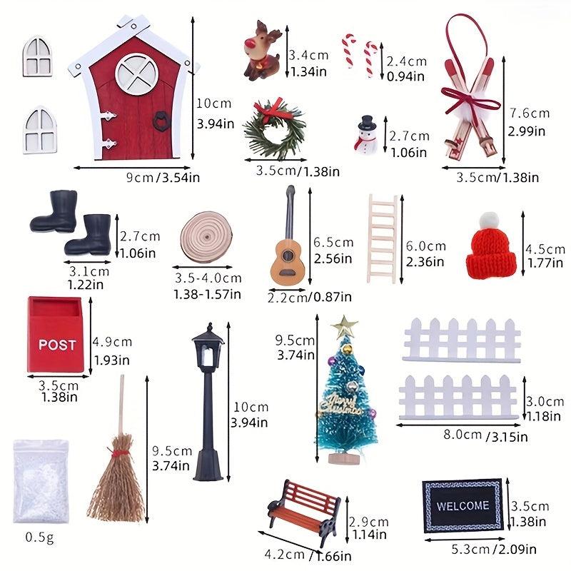 Elf Door Christmas Decoration Set DIY Shooting Props
