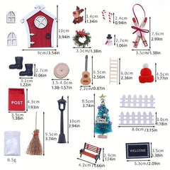 Elf Door Christmas Decoration Set DIY Shooting Props