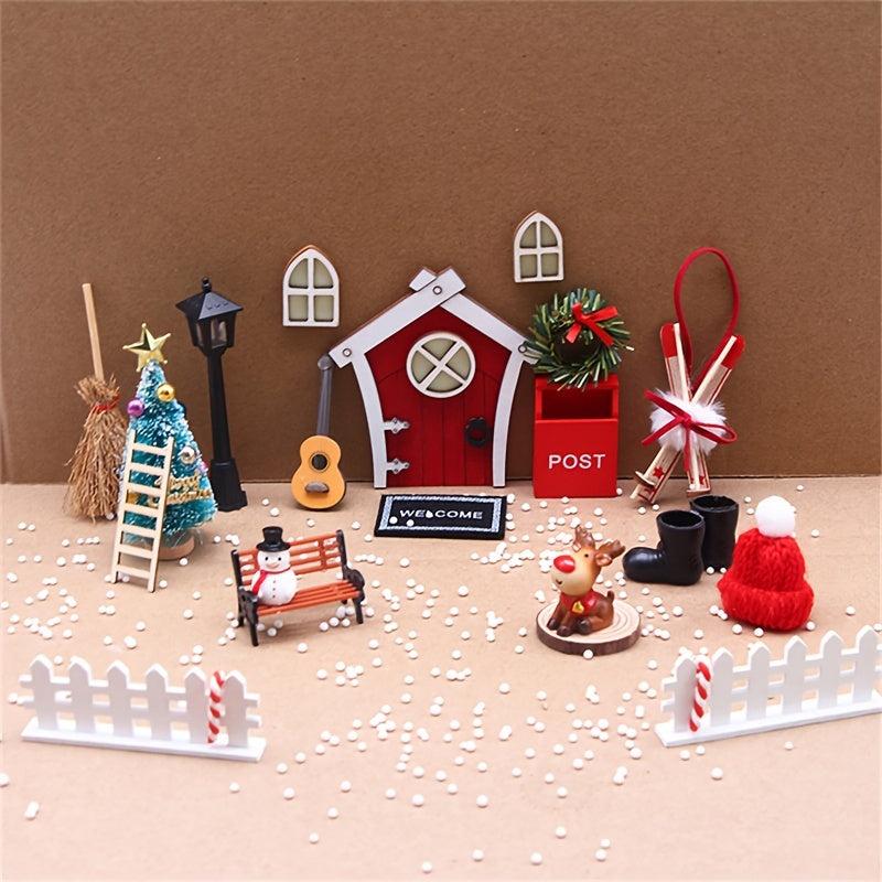 Elf Door Christmas Decoration Set DIY Shooting Props