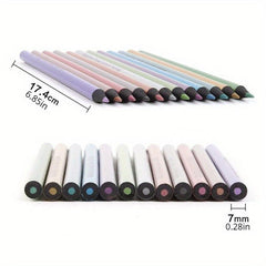 12-Color Metallic Lead Pencils Set for Art Drawing