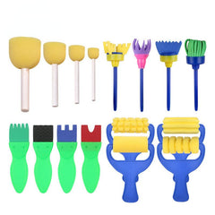 16pcs Painting Sponge Brush Set for Kindergarten Art Supplies