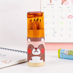 12pcs Bear Pencils Set with Sharpener, Art Supplies for Coloring Drawing