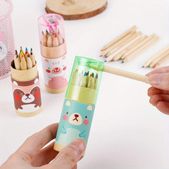 12pcs Bear Pencils Set with Sharpener, Art Supplies for Coloring Drawing