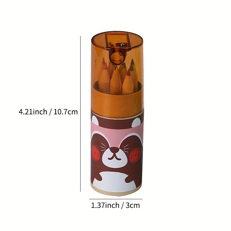 12pcs Bear Pencils Set with Sharpener, Art Supplies for Coloring Drawing