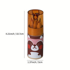 12pcs Bear Pencils Set with Sharpener, Art Supplies for Coloring Drawing