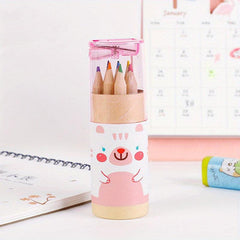 12pcs Bear Pencils Set with Sharpener, Art Supplies for Coloring Drawing